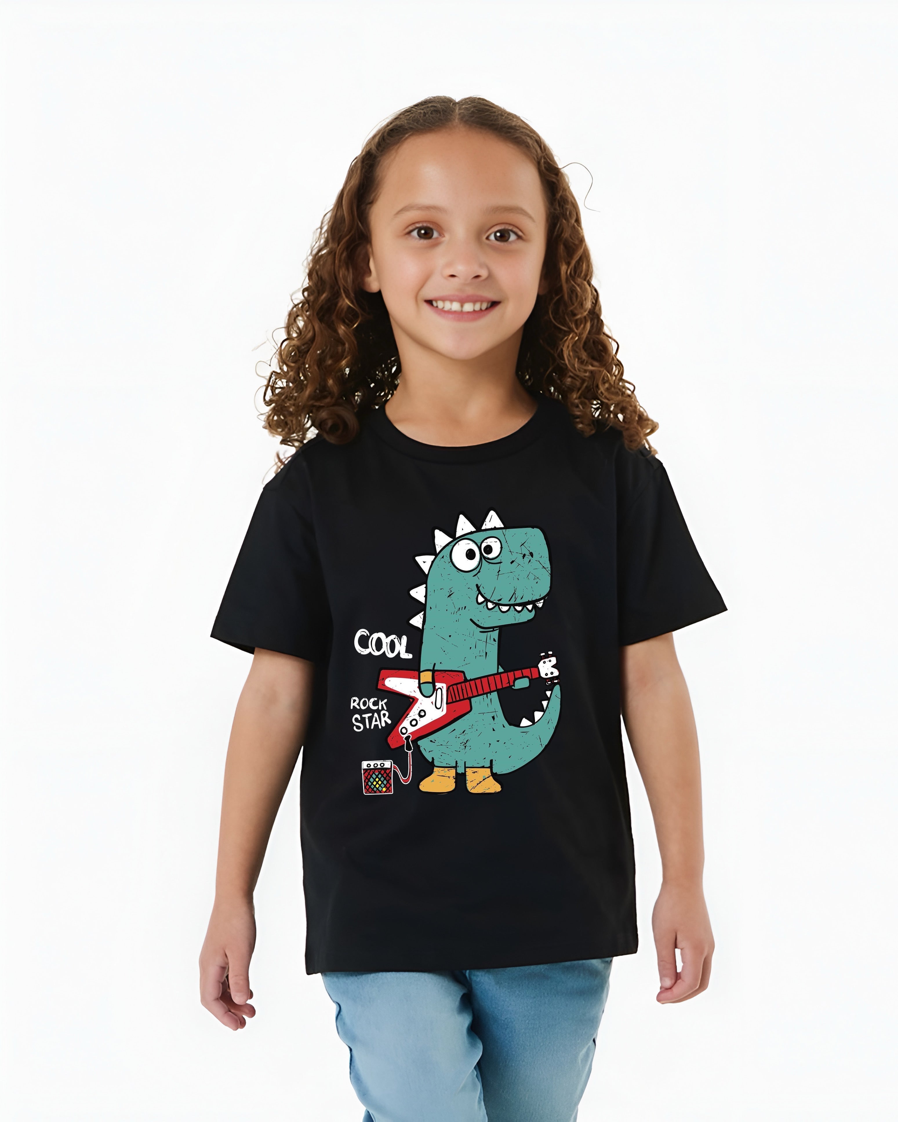 Rocking Dinosaur Guitar Tee for Kids