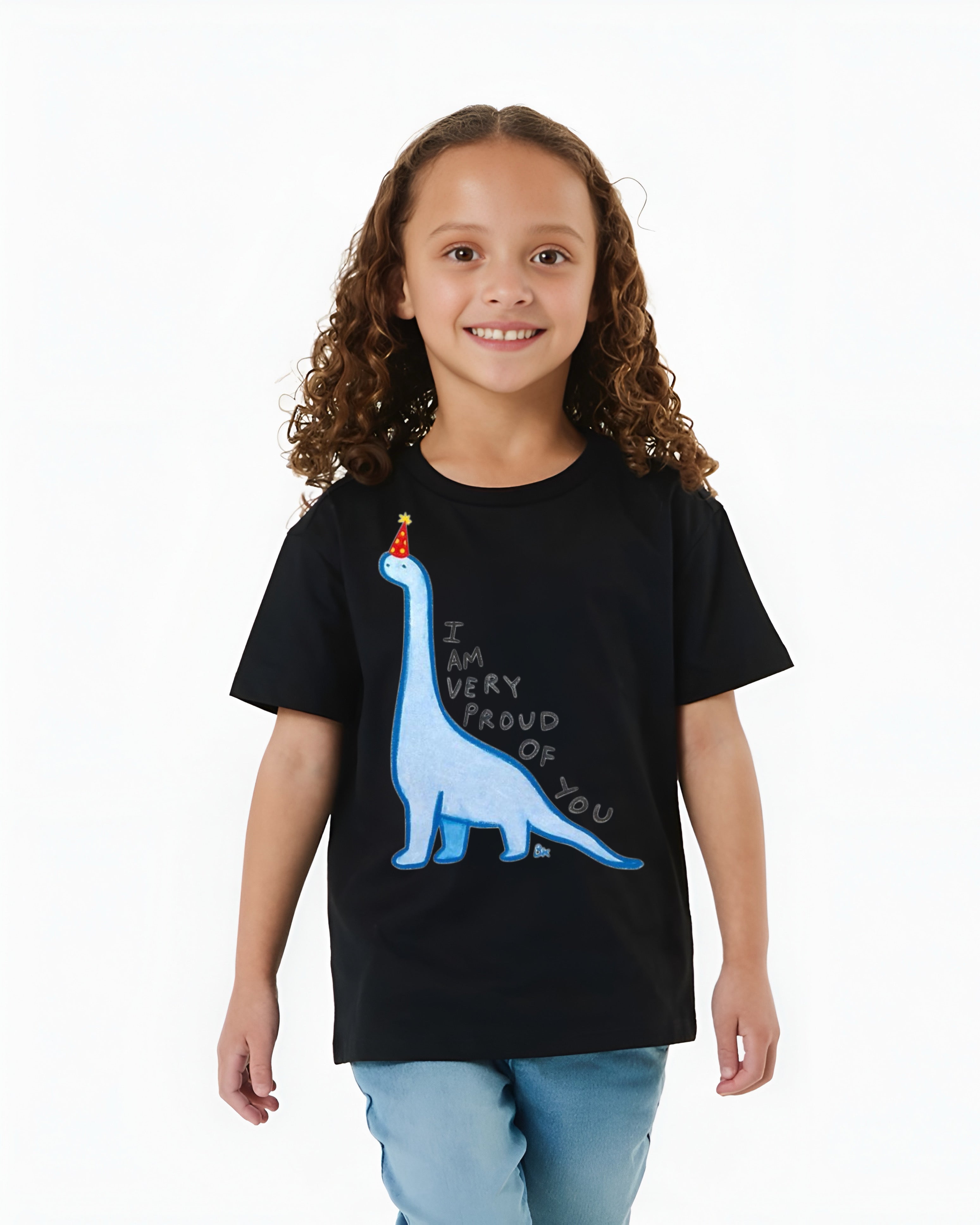 Black Girl Dinosaur Kids Premium Cotton T-Shirt