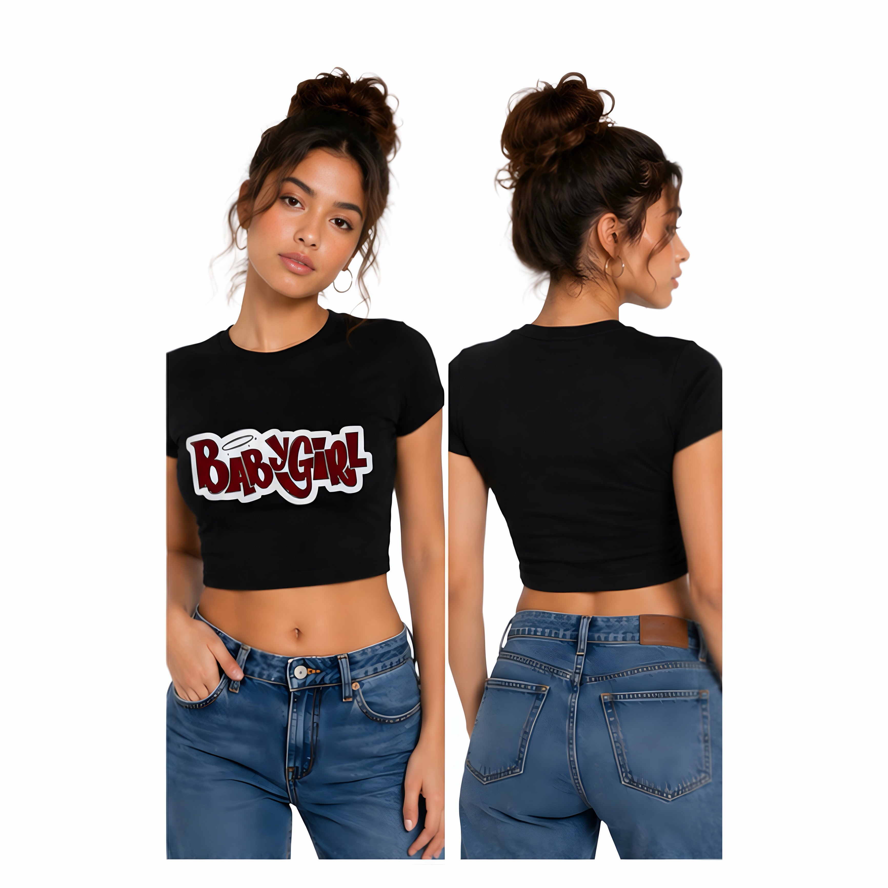 Bold Baby Girl Printed Crop Top